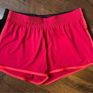 Nike Dri-fit running shorts. Red and black Women's size M